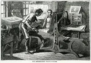Lithographic: Lithographic printing-press 1876