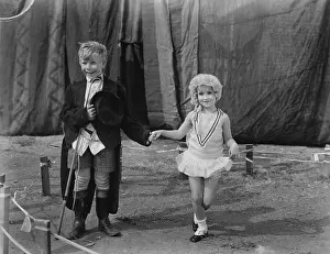 Curtsey: Little boy and girl dressed up