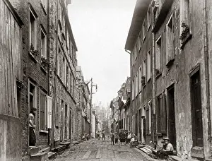 Quebec: Little Champlain St, Quebec, Canada, circa 1880s
