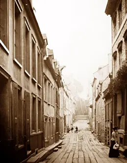 Champlain: Little Champlain Street, Quebec City, Canada, early 1900s