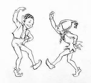 Two little dancing elves