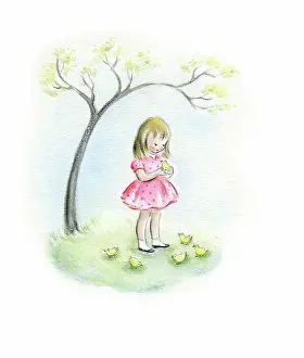 Kris: Little girl with chicks