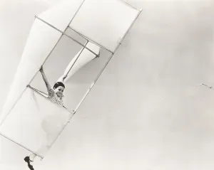 Mid Air: Little girl in her flying machine