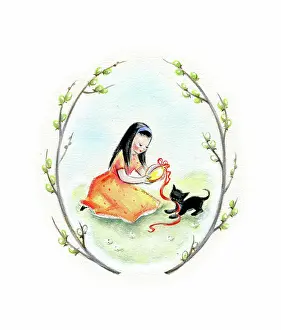Kris: Little girl with a kitten