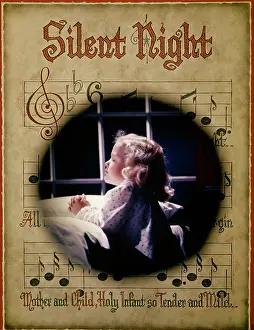 Caroler: Little Girl Praying Superimposed