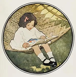Hammock: A LITTLE GIRL READING