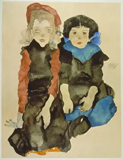 Schiele: Two little girls