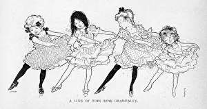 Sep17: Little girls dancing in a row