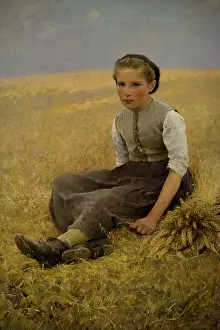 Sheaf: The Little Gleaner, 1884, by Hugo Salmson