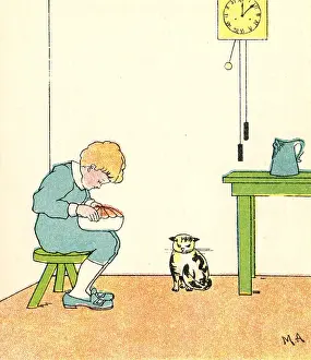 Lunchtime: Little Jack Horner sitting in the corner