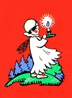 Pixy: Little pixie with candle