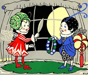 Pixy: Two little pixies with hats