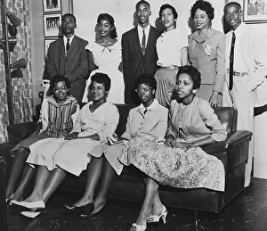 Desegregation: Little Rock Nine and Daisy Bates posed in ?