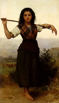 Shepherdess: The Little Shepherdess, by Bouguereau