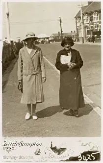 Snaps: Littlehampton - Lady and her elderly Mother on holiday