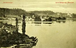 Litzlberg: Litzlberg at Lake Attersee. View from the west over
