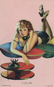 Teasing: A Live Wire - Mutoscope postcard