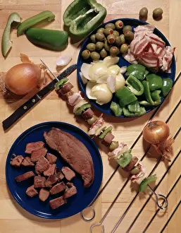 Tasty: Liver Shish Kabobs Bacon Vegetables Olives