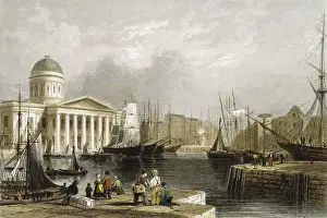 Warehouses: Liverpool: Canning Dock, showing the Custom House