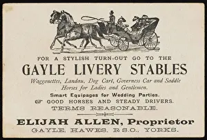 Hired: Livery Stable Card