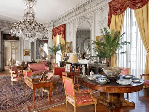 Lude: Living room, Chateau du Lude, Lude, Pays de la Loire, France