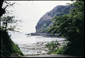 Secluded: Llanbedrog beach and cliffs east of Trwyn Llanbedrog