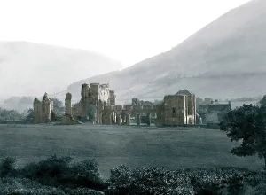 Llanthony: Llanthony, the Priory, from the north-west 1893
