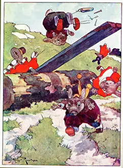 Rabbits: llustration by Harry Rountree to Uncle Remus