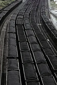 Danville: Loaded coal cars sit in the rail yards at ?