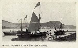 Remagen: Loading Appollinaris Water at Remagen, Germany