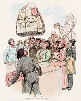 Apprehension: Loading baggage on to a Channel steamer, 1897