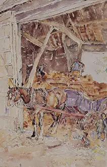 Kilpeck: Loading into Barn, Kilpeck, Herefordshire