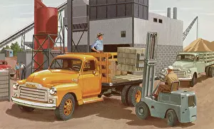 Pickup: Loading Cement Blocks