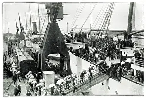 Postal: Loading Mail on Union Castle Line Mail Boat, Southampton