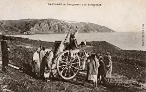 Carthage: Loading a sarcophagus, Carthage, Tunisia, North Africa