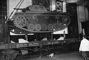 Loading of a tank in an armaments factory, 1940