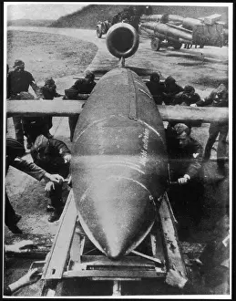 Rockets: LOADING A V1 ROCKET