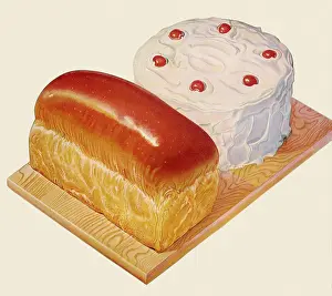 Refreshment: Loaf of Bread and Cake