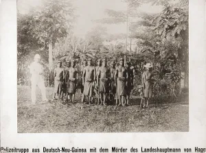 Torso: Local police force on New Guinea, 1908