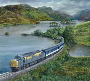 Mallaig: Loch Eilt with Diesel Locomotive