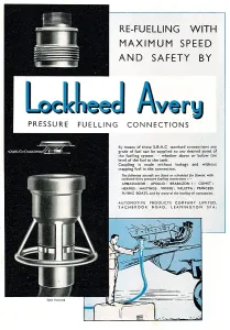 Fuelling: Lockheed Avery Pressure Fuelling Connections 1949