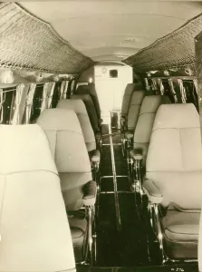 Electra: Lockheed Electra cabin facing aft