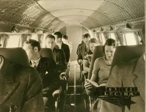 Electra: Lockheed Electra cabin facing aft