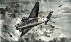 Hudsons: Lockheed Hudsons bombing Aalesund; Second World War, 1941