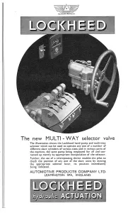 Selector: Lockheed Hydraulic Components For Aircraft - Selector Valves