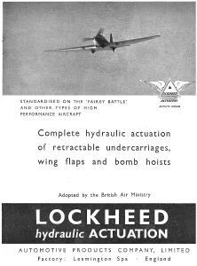 Retractable: Lockheed Hydraulic Retractable Undercarriages