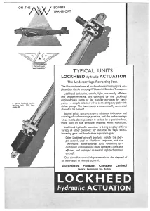 Retraction: Lockheed Hydraulic Undercarriage Retraction Jack