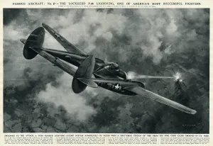 Warplanes: Lockheed P-38 Lightning in action; Second World War, 1944