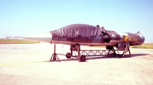 Fuselage: Lockheed TF-104G Starfighter fuselage on a transit stand