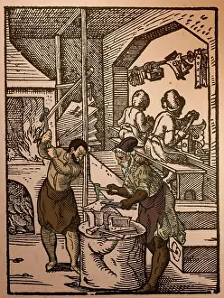 Beschreibung: Locksmith, Medieval Tradesmen